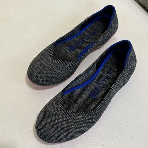 Rothy's Charcoal / Grey and Pink Sole Flats - Retired